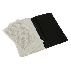 MOLESKINE® | Cahier de poche noir avec papier à rayures Sérigraphie - 3460015076-SP