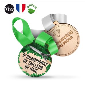 Médaille bois 80mm - Réf : BMEDBOIS-80