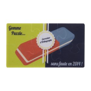 Puzzle Gomme 9x5cm Recto - Réf GOM2N