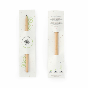 Marque-page papier graines et crayon bois Ref. - IDG14ZD