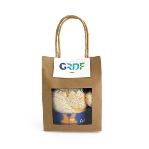 Tête en herbe en sac kraft  - Ref. IDG49S
