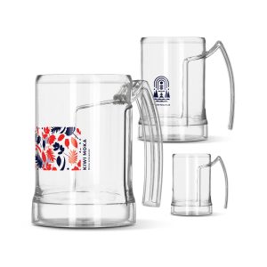 MUG CHOPE DE BIERE PLASTIQUE (TRITAN) 50 cl RAS BORD - Ref : MUG500T
