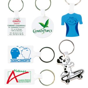 PORTE CLES PERSONNALISABLE DUR (anneau 25 mm) - Ref : P20