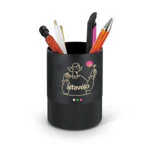 POT A CRAYONS PLASTIQUE RECYCLE NOIR - Ref : PAC5050-RECY