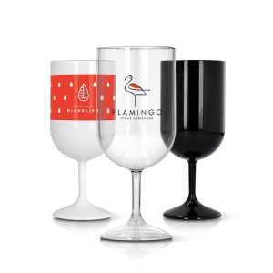 Verre à pied, plastique réutilisable Tritan 18 cl ras bord - Ref : PICUP18T