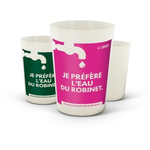 GOBELET REUTILISABLE  EN BIOCOMPOSITE 22 cl RAS BORD - Ref : PICUP22-BIO