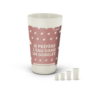 GOBELET REUTILISABLE EN BIOCOMPOSITE 60 cl RAS BORD - Ref : PICUP60-BIO