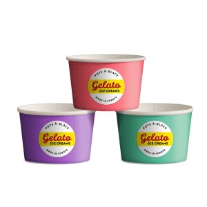 Pot à glace en carton - Ref. A238
