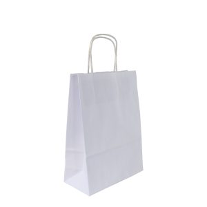 Sac papier blanc anses torsadées - T5110.08